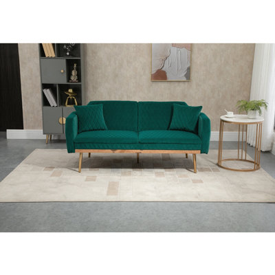 66.14'' Velvet Convertible Sofa
