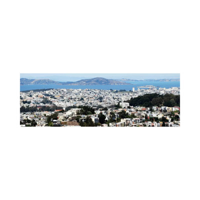 San Francisco Panoramic Skyline Cityscape - Wrapped Canvas Panoramic Print