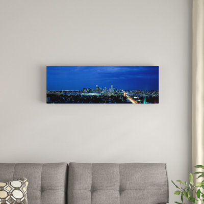 « view high angle of a city, denver, colorado », reproduction de photo sur toile