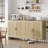 Modern 70" Farmhouse Rattan Buffet Cabinet With 4 Doors,accent Cabinet,rattan Sideboard For Living Room,natural Wood-1131527388