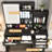 Makeup Vanity With 3 Color Lights & Openable Mirror, 4 Drawers, 1 Cabinet Shelves, For Bedroom, Black Lighted Mirror Drawer Up, Drawers Cabinet, Bedroom Dresser, Item-470666970