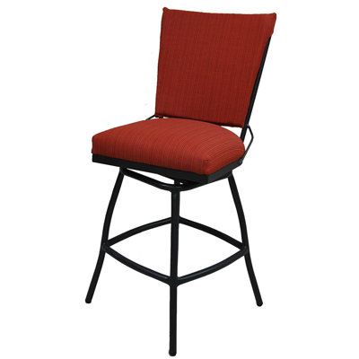 Darin Outdoor Patio Stool with Cushion