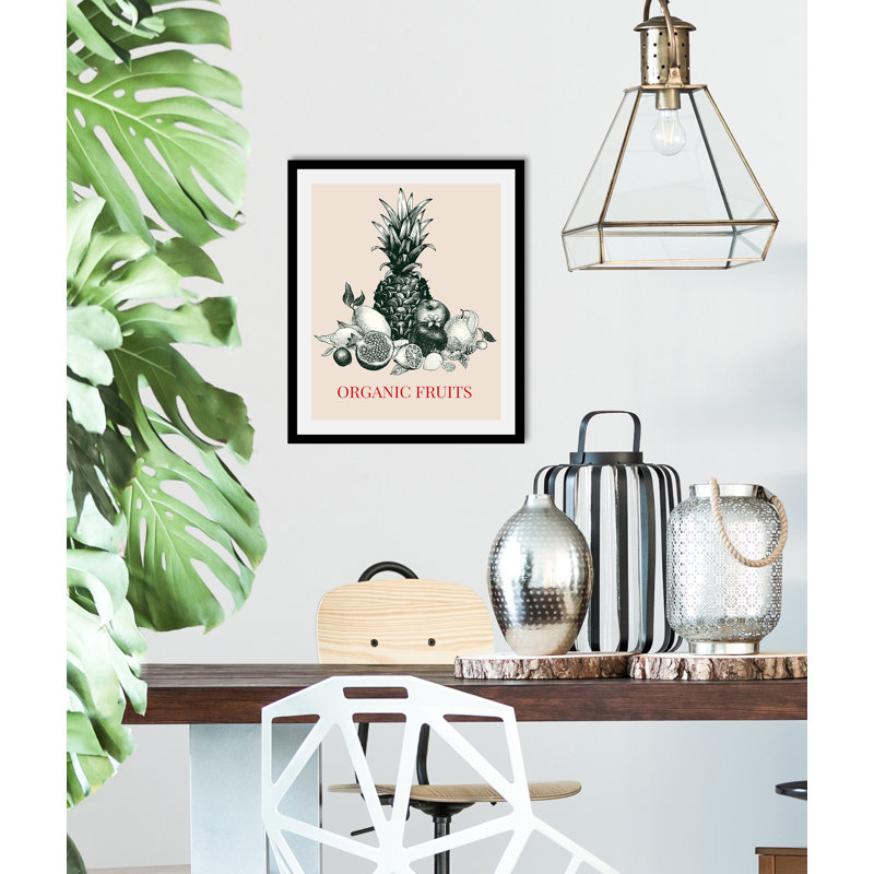 Organic Fruits - Single Picture Frame Print, 70cm H x 50cm W