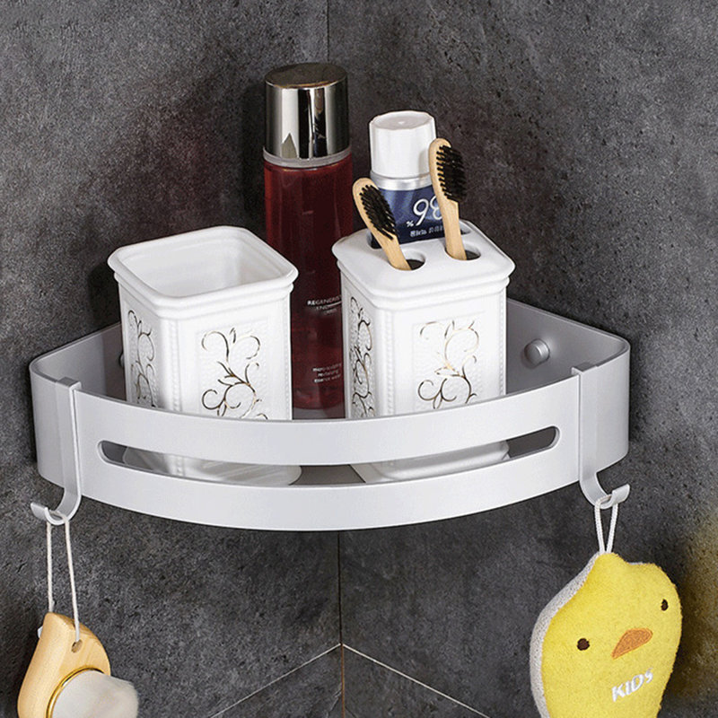 Aniayah Suction Shower Basket, Sliver