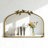 22"H×36"W Vintage Arched Metal Wall Mirror with Bird & Branch Iron Wall Decor for Bedroom, Entryway, Living Room