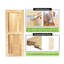 Two Solid Pine Wood Unfinished/Unassembled Barn Door with Black Single Track Bypass Hardware Kit-71653847