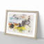 View From The Old Man Of Storr In The Isle Of Skye Watercolour - Framed Print-56882253-56882254