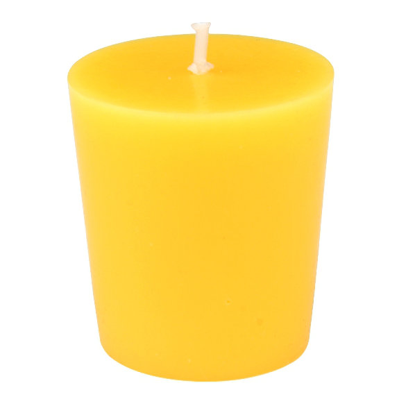 Bougie votive sans parfum Votive, Jaune, Ensemble de 96