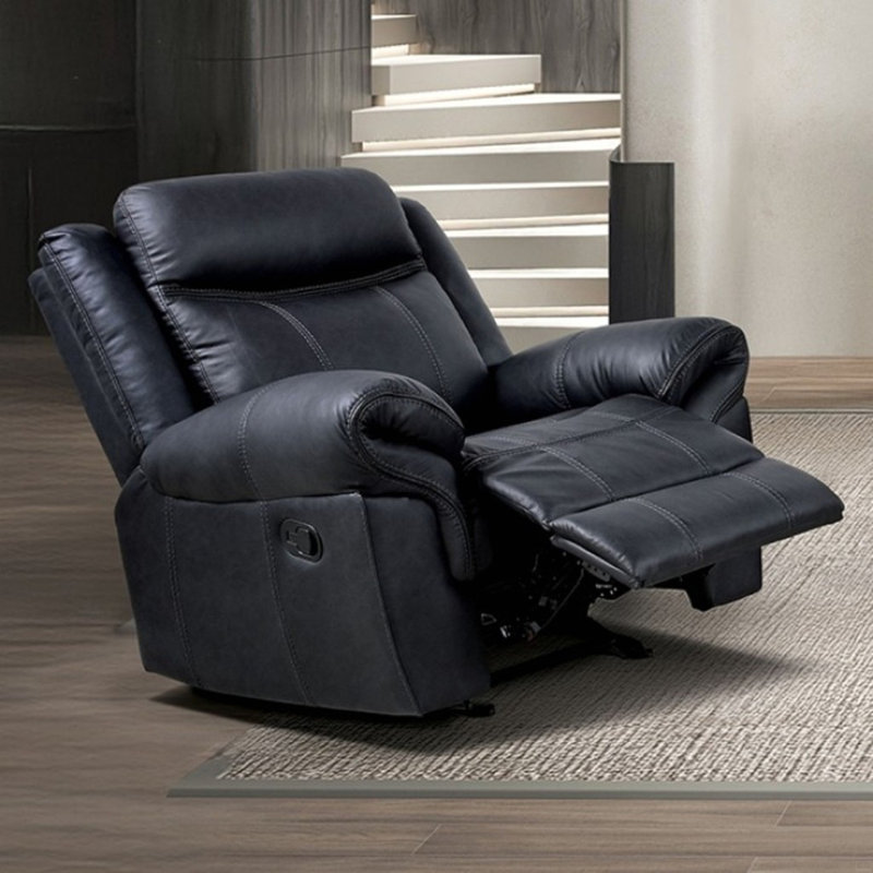 Fauteuil coulissant, inclinable et contrastant en similicuir