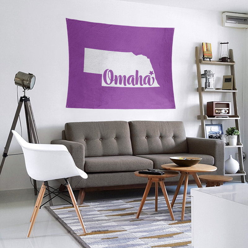 Tapisserie Omaha Nebraska, H 68 po x l 80 po, Violet