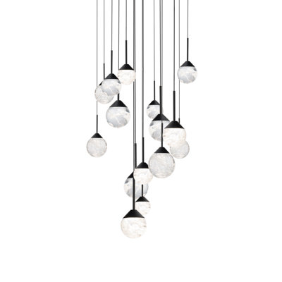 Quest 15 Light Crystal LED Multi-Light Pendant