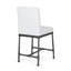 Tabouret de comptoir blanc à boutons - moderne industriel, P 23 po x l 20,47 po x H 38,8 po moderne