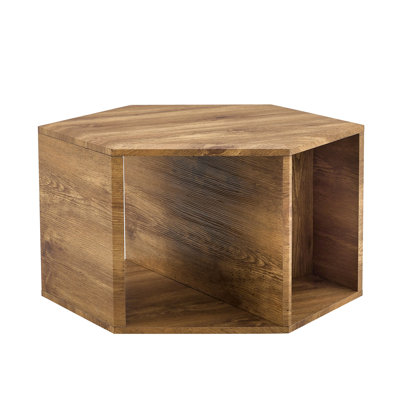 Hexagonal MDF Coffee Table, Characteristic Wood Grain Pattern Stickers, Multi-Hole Design To Give More Storage Space, Simple And Convenient Design Makes It Suitable For All Kinds Of Style Scenes.