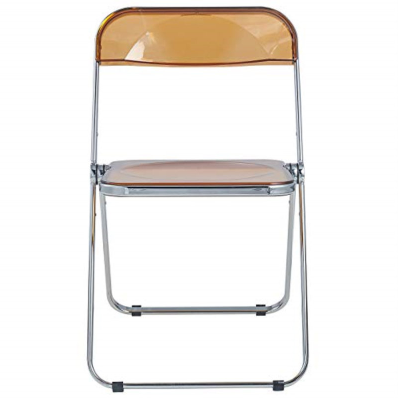 Chaise d'appoint pliante en acrylique Birgitta, Tangerine