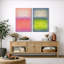 Œuvre d'art moderne moderne de couleur abstraite, photos de salon, impression sur toile encadrée, 2 pièces-1792786658-1792786659-1792786657