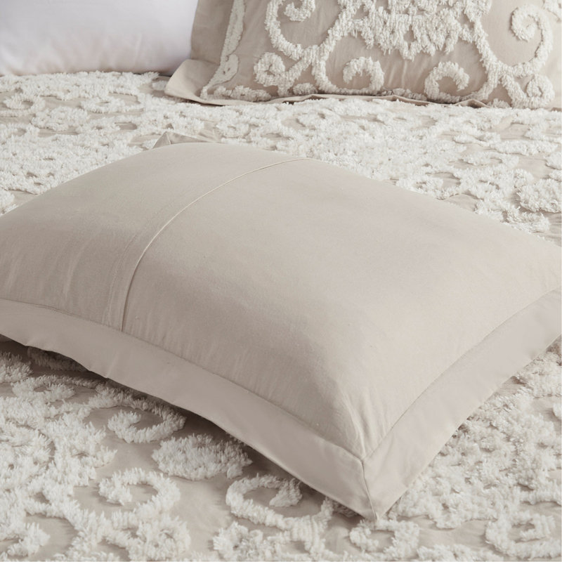 Cotton Duvet Mini Set Taupe Full/Queen, Full/Queen Duvet Cover + 2 Standard Shams