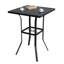 Table de bar en métal avec trou pour parasol 1,65 po Jayc