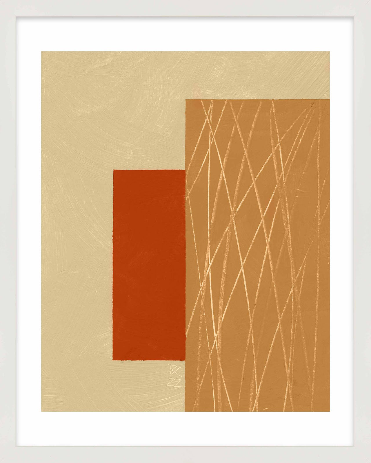 Rhythm 1 by Robert Kamnatnik, 20" H x 16" W x 1.25" D, White
