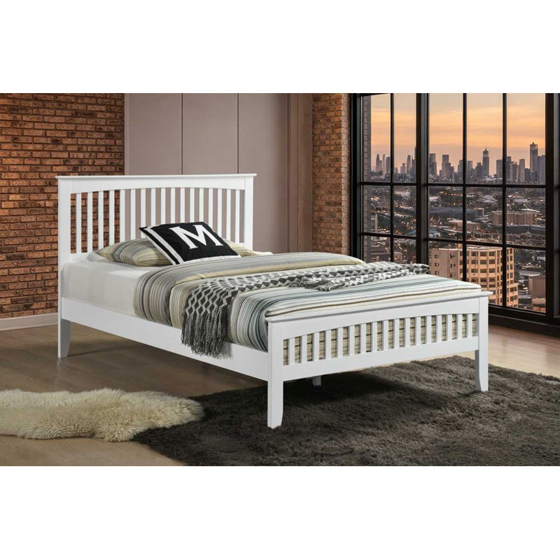 Alyn Bed, Double (4'6), White