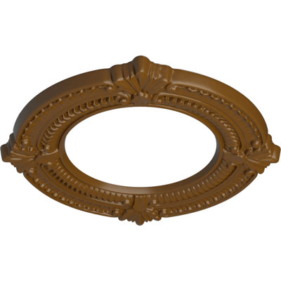 Médaillon de plafond Endurathane Benson, P 11 1/8 po x P 6 1/8 po x P 5/8 po (convient aux auvents jusqu'à 6 1/8 po), finition topaze fumée peinte à la main