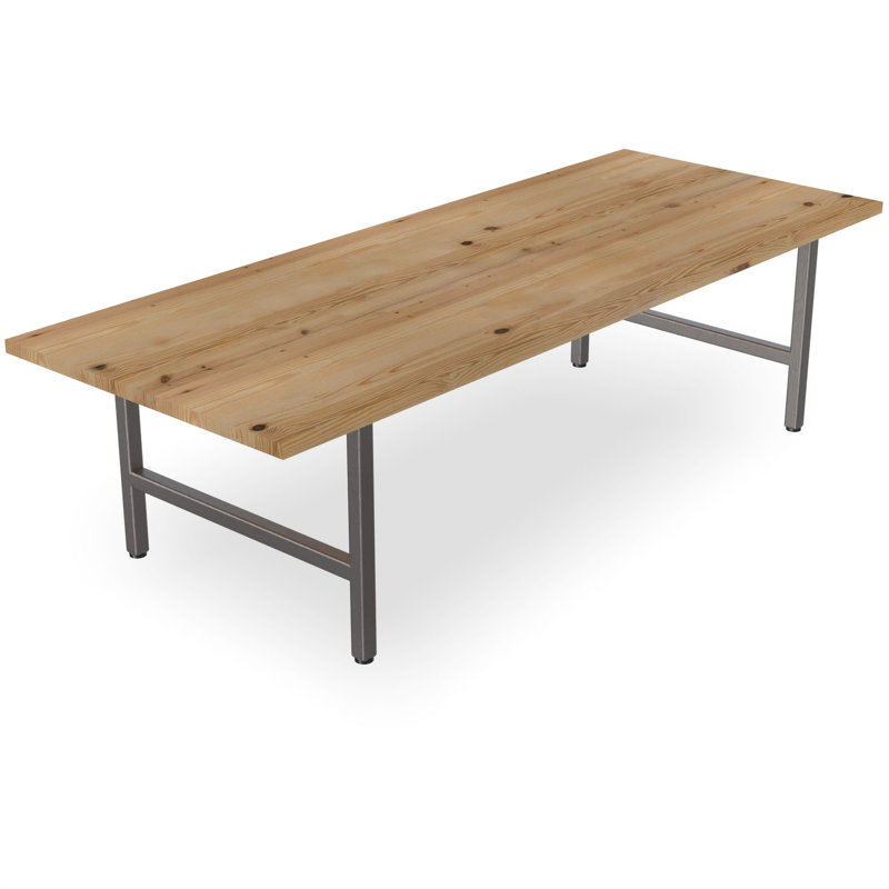 Table rectangulaire en bois massif Bradfield, Transparent, H 30 po x L 120 po x l 48 po