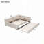 Lit de jour moderne avec lit gigogne de taille double, structure de canapé-lit peu encombrante pour chambre d'amis et enfants, aucun sommier nécessaire-1119088718