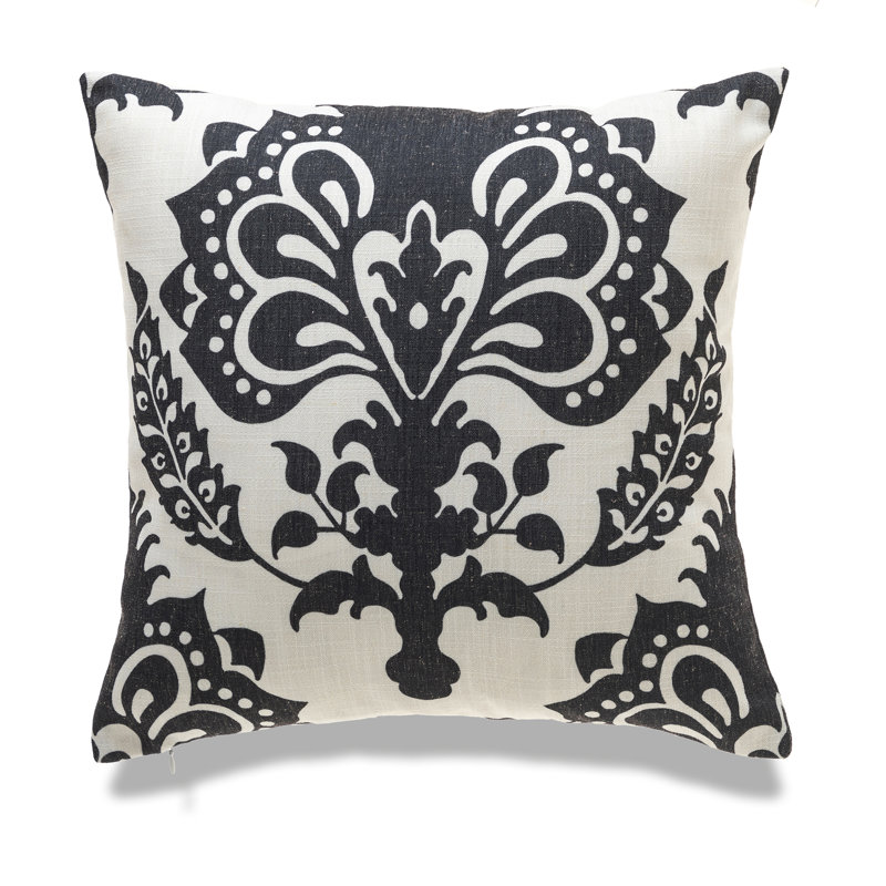 Housse de coussin réversible en lin Vienna Vienna, Noir
