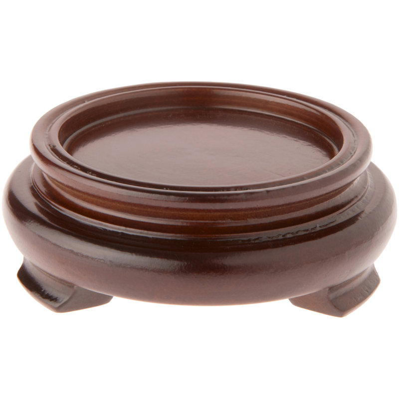 Base de présentation Malena, H 1,25 po x l 3 po x P 3 po, Placage de bois de noyer