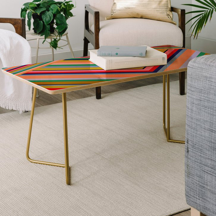 Solid Wood Top Coffee Table