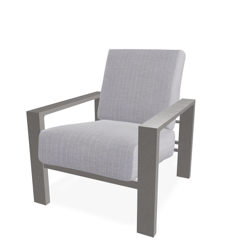 Larssen Outdoor Lounge Chair, Proven Denim, Warm Gray