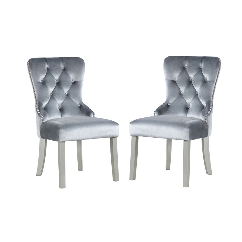 Chaise à oreilles rembourrée en flanelle 2 pièces Classic Classic