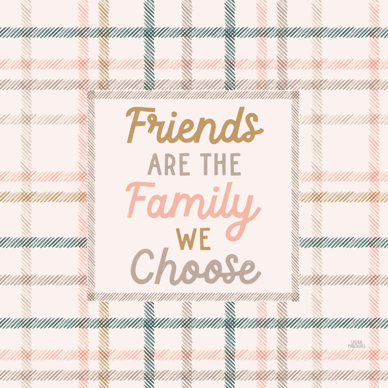 «Festive Friendsgiving V» par Laura Marshall - reproduction, H 20 po x l 20 po, Toile encadrée érable sans passe-partout