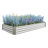 7.6'×3.7'×0.98' Silver Metal Raised Garden Bed - Flower/veggie/herb Planter