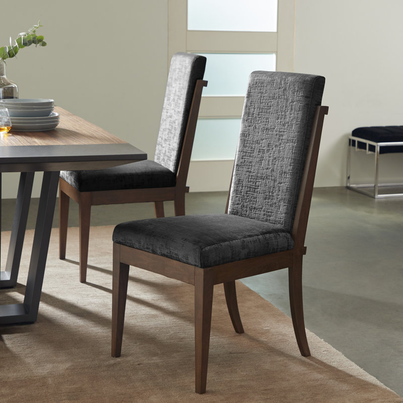 Chaise d’appoint en velours anamol, Noir