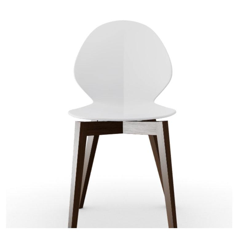Basil Ergonomic Chair, Matte Optic White, Smoke