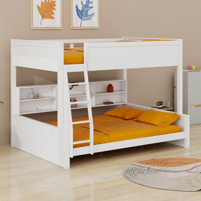 Bunk Bed With Storage Cabinets And USB Ports