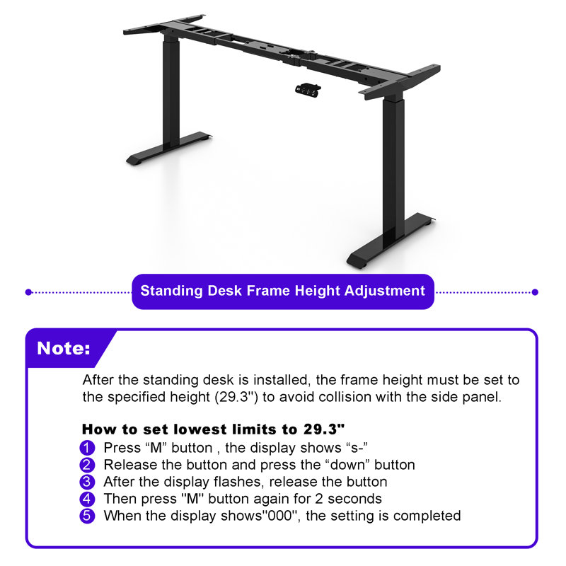 66.93" L Shaped Executive Standing Desk With File Cabinet, Gray