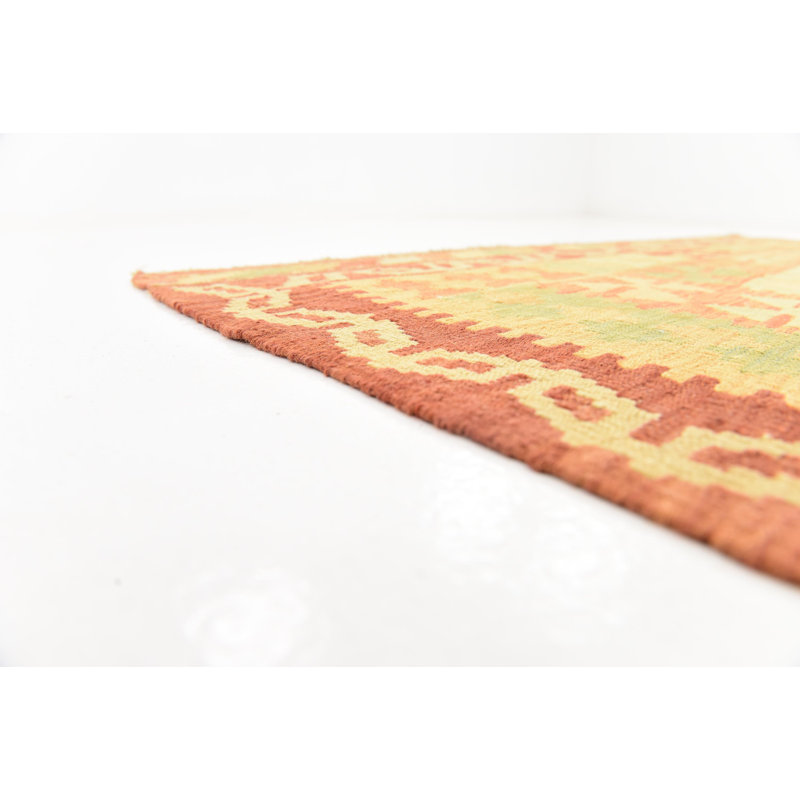 Elland One-of-a-Kind 4'10" X 6'8" New Age Wool Area Rug in Red