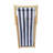 Populus Wood Sling Chair Blue Stripe Broad Blue Stripe (Color: Dark Blue) Folding Chaise Lounge Chair-2PCS