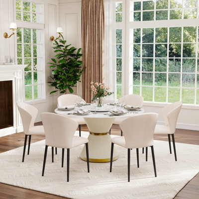 Patsy Round Dining Table with Rotating Tray