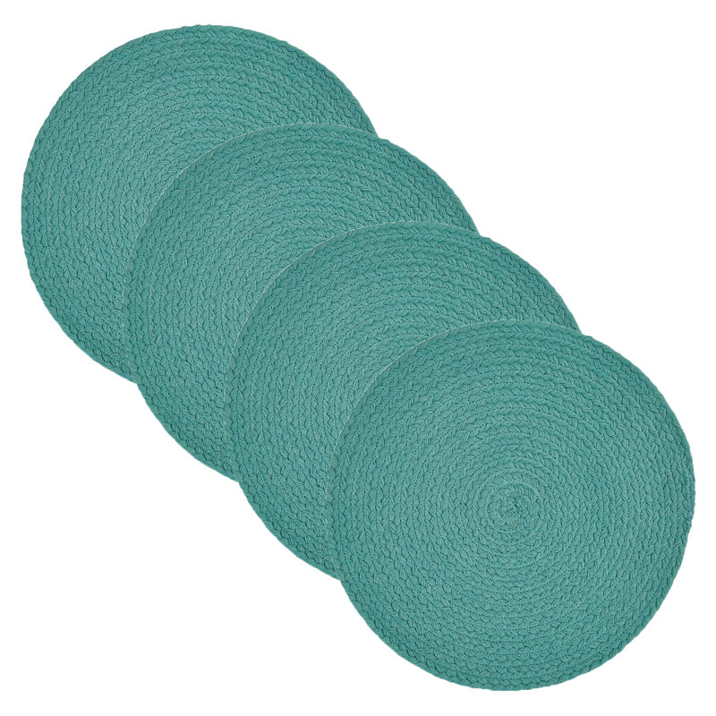  Ensemble de 4 napperons tressés Essex, Bleu