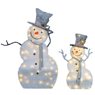 2PCS Lighted Snowman Christmas Decoration