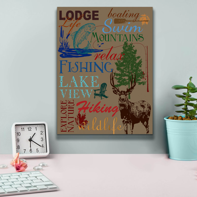 «Lodge Type Throw» par Fiona Stokes-Gilbert, art mural sur toile, H 16 po x l 12 po x P 0,75 po