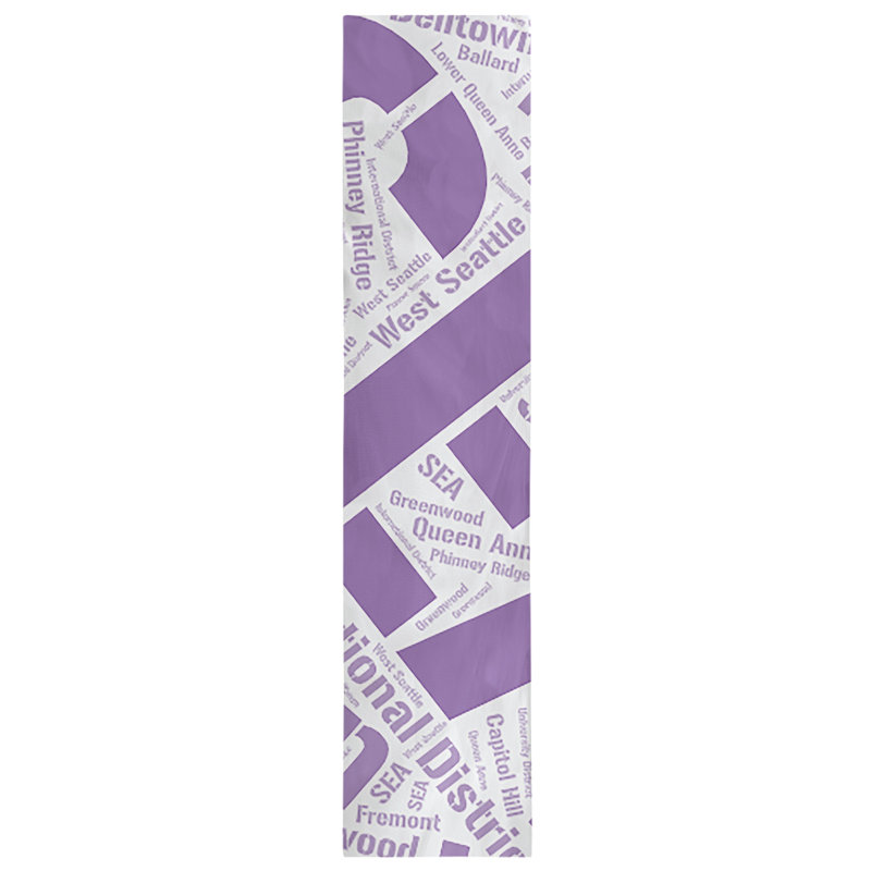 Chemin de table blendtable en coton, 90 po x 16 po, Mauve, Seattle