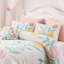 Ensembles de literie pour grand lit à motif floral, ensemble d'édredon en microfibre rose pour filles