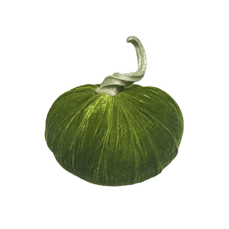 Velours citrouille, Vert, H 7,25 po x l 6 po x P 6 po