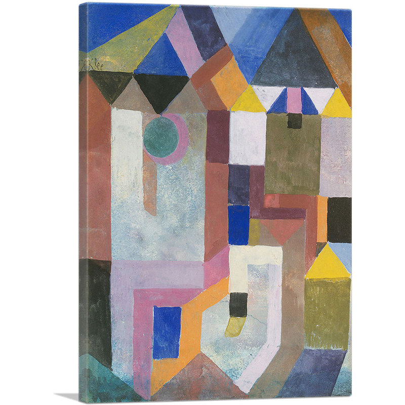 «Colorful Architecture 1917» par Paul Klee, reproduction d'art sur toile tendue, H 40 po x l 26 po x P 1,5 po