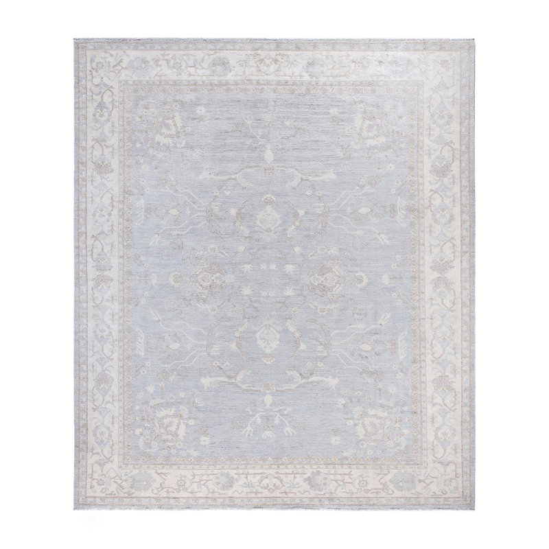 Floral One-of-a-Kind 8'1" x 9'6" Hand Knotted Area Rug