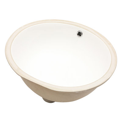 Modern Bathroom Sink In White Ceramic - 19X16 Inches, Oval Undermount With Overflow, Stain , Space Saving 19"X16", Oval, Elegant Design