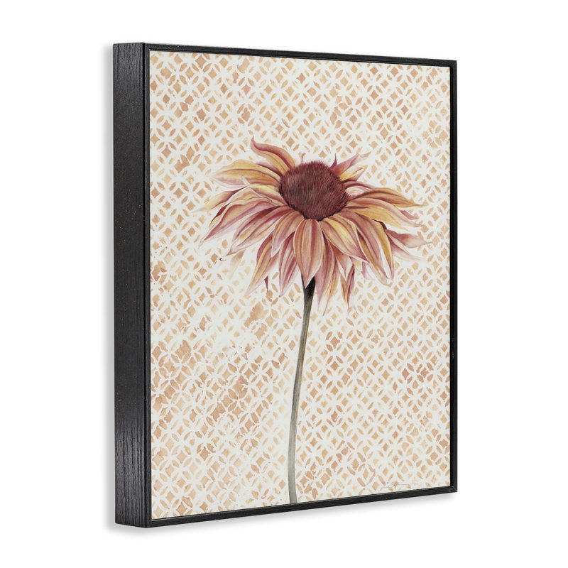 Tournesol sur giclée encadrée, par Cady, H 14 po x l 11 po, Giclée encadrée noir minuit